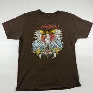 Continental T-Shirt Mens XL Brown Frankfurt Eagle Graphic Short Sleeve Crew Neck